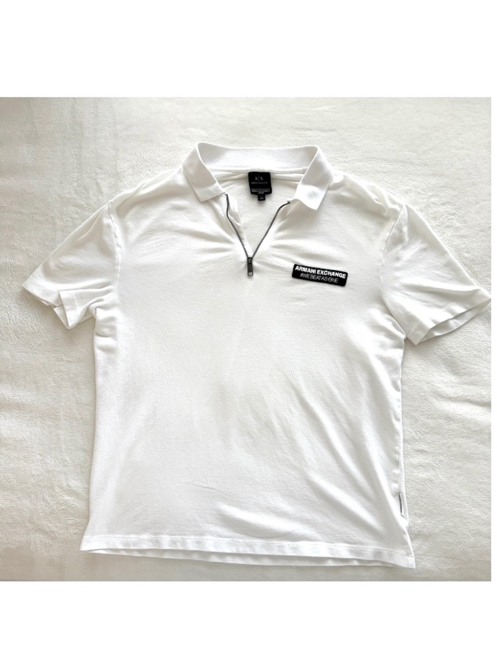 ARMANI EXCHANGE AX Zip Polo White (X-Small Regular)(Great Condition) $120 MSRP